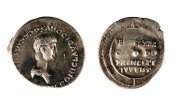 Denier en argent représentant Néron jeune (frappée en 51 ap. J.-C.).